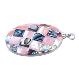 Pendant Necklaces Natural Abalone Shell Circular Colour Matching Necklace Jewellery GiftsPendant