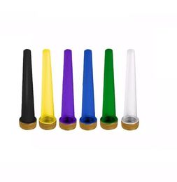 120mm Push Down And Turn cone tube packaging With childproof Lid pop top tube storage container plastic Conical Tubes preroll vials factory wholesale