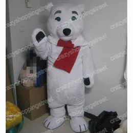 Halloween Polar Bear Mascot Costume High quality Cartoon Anime theme character Adults Size Christmas Carnival Party Outdoor Outfit