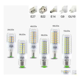 Led Bulbs Smd5730 E27 Gu10 B22 E12 E14 G9 Lamp 7W 9W 12W 15W 18W 110V 220V 360 Angle Bb Corn Light Drop Delivery Lights Lighting Bbs Dhrvf