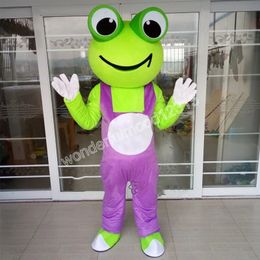 Christmas Lovely Frog Mascot Costumes High quality Cartoon Character Outfit Suit Halloween Outdoor Theme Party Adults Unisex Dress