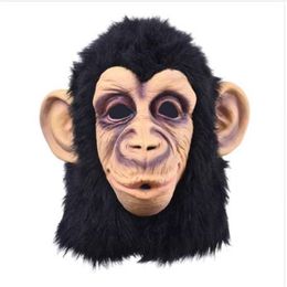 adult fancy halloween monkey costume Canada - Funny Monkey Head Latex Mask Full Face Adult Mask Breathable Halloween Masquerade Fancy Dress Party Cosplay Looks Real212K
