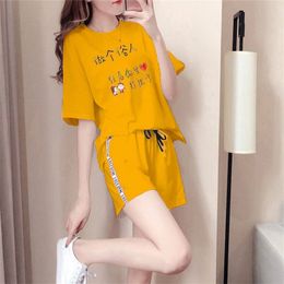 2024Clothing Summer Pajamas Womens Suit Girls Home Clothes Two-piece Set Pijamas Women Sexy Sleep Wear 220329