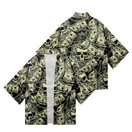 Men's Casual Shirts Money Style Kimono Japanese Clothes Women/Men 2022 Unisex TopsMen's