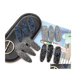 Hair Clips Barrettes Europe Fashion Jewellery Women Girl Rhinestones Blink Barrette Hairpin Clip Bobby Pin Accessories Drop Delivery Dhv6H