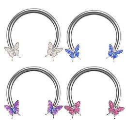 Nose Rings Helix Hoop Septum Piercing Butterfly Sexy Piercing Ear Cartilage Tragus Piercing