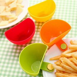 1PCS Plastic Dip Clips Bowl Plate Holder Colourful Plate Clip Holders Kitchen Splice props Dishes sauce dish Kitchen Tools