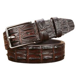 men alligator belts UK - Fashion Luxury Skin Design Men Belt Genuine Leather Pin Buckle Alligator Jeans Belts For Men's 220318