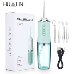 3 Modes Oral Irrigator Portable Dental Water Flosser USB Rechargeable Jet Floss Tooth Pick 4 Tip 220ml IPX7 1400rpm 220513