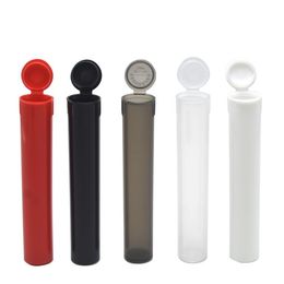 116mm pre roll packaging tube bag plastic clear black White doob joint blunt pre-rolling pill container has a Diameter 0.688 Inch and Length 4.6 Inch Customised SN