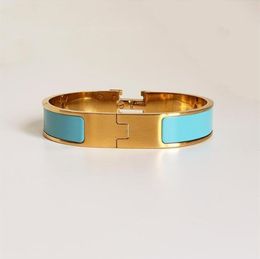2022 High quality designer design Bangle stainless steel gold buckle bracelet fashion jewelry men and women bracelets