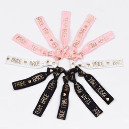 Team Bride Tribe Bracelet Bride Hairband Accessories for Hen Party Wedding Decoration Bridal Shower Supplies