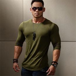 Clothing Gyms Tight t-shirt Mens Fitness T-shirt Silm Fit Long Sleeve T shirt Male Slim fit Tshirt Autumn 220408