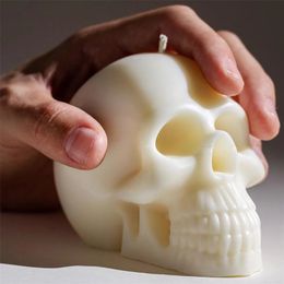 Skull Mould for Handmade Home Desktop Decoration Gypsum Epoxy Resin Aromatherapy Candle Silicone Mould 220629