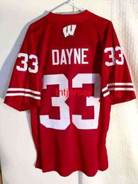Cusm Jersey Wisconsin Badgers Ron Dayne Red Men Women Youth Add Any Name Number Xs-5xl