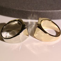 Simple Titanium Steel Designer Ring Letter Couple Rings Fashion Lover Rings High Quality Gold Plated Jewellery Supply