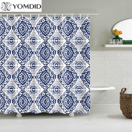 Shower Curtains Bohemia Pattern Bath Curtain Boho Geometric Flower Screen Polyester Printed For Bathroom DecorationShower