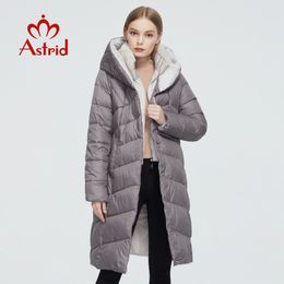 Astrid Winter Womens coat women long warm parka fashion Jacket with Rabbit fur hooded BioDown female clothing 6710 201027