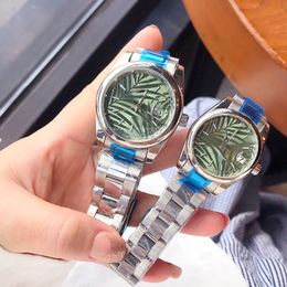 SW montre de luxe watches Unisex Green leaf dial 40mm quartz 36mm stainless steel women/men watch waterproof Wristwatches Luminous lovers watch gifts