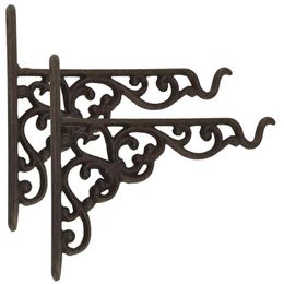 Hooks & Rails Pack Cast Iron Plant Hanger Hanging Planters Basket Wall Hook With Screws Vintage Metal Stands For Bird Feeders PlanterHooks