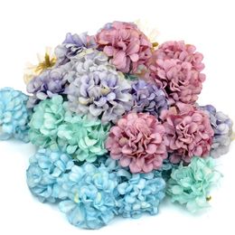 Decorative Flowers Wreaths 50pcslot Artificial Flower Silk Hydrangea He 220823