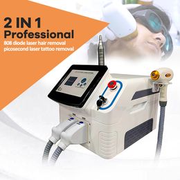 2022 2 in 1 diode laser 808nm hair removal and pico picosecond laser tattoo removal machine