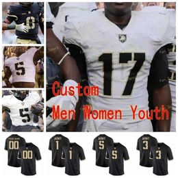 Thr NCAA College Jerseys Army Black Knights 61 Joe Steffy 7 Jaylon McClinton 8 Kelvin Hopkins Jr. 82 Alejandro Villanueva Custom Football