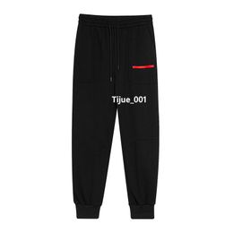 22SS Italy High Street Spring Autumn Limited Elastic Waist Black Pants For Men High End Designer Relaxed Sport Jogger Trousers Fashion Casual Sweatpants TJAMKZ009