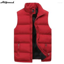 Men's Vests Casual Zipper Lightweight Down Jacket Cotton Vest Sleeveless Autumn Winter Waistcoat Men Windproof Short Coat Stra22