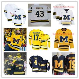 Nik1 Xflsp Custom Michigan Wolverines Stitched Hockey Jersey Quinn Hughes Tyler Motte DYLAN LARKIN Zach Werenski Zach Hyman Kyle Connor Carl Hageli