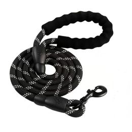 Dog Collars & Leashes Nylon Big Leash Pets Reflective Walking Running Padded Handle Rope Show Lead Strap Belt Training For Medium Large Dogs