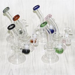 Glass Dab Rig Bong Hookahs Heady Bongs Mini Water pipe Thick oil rigs wax smoking hookah bubbler pipes with bowl or 4mm quartz banger