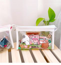 Cosmetic Bags & Cases Travel PVC Cute Women Transparent Clear Zipper Makeup Storage Organiser Bath Wash Make Up Tote Handbags Case