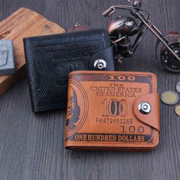 Men's Personalised Creative Wallet Magnetic Buckle Short Wallet 220712
