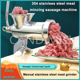 Manual Meat Grinder Removable Hand Crank Tool Filling Machine Multipurpose Stainless Steel Mincer For Home Kitchen