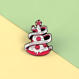 Cute Pizza Brooches Pin for Women Kids Fahsion Jewellery Shirt Coat Dress Denim Bag Decor Metal Enamel Pin