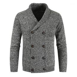 Men's Sweaters 2022 Cardigan Sweater Men Double Breasted Coat High Quality Autumn Korean Style Casual Mens