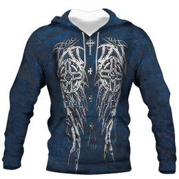 Men's Hoodies & Sweatshirts Digital Printing 2022 Winter Cool Men's Style Trend Clothes Casual Sweater Pattern Fashion LooseMen's