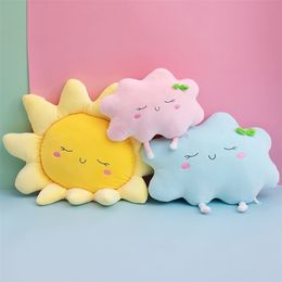 Cute Sun Cloud Plush Pillow Stuffed Soft Creative Toy Car Home Decor Kids Toys 220707