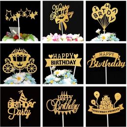 Cake Toppers 16 Party Decoration Cupcake Baby Shower Boy Supplies Favors Happy Birthday Y200618