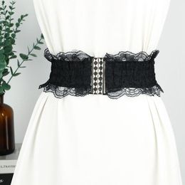 Belts Fashion Spring Autumn Dress Girdle Women Lace Soft Elastic Wide Belt Self Tie Wrap Waist Mujer WaistbandBelts