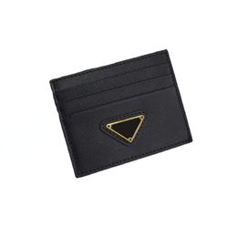 2CM223 whole fashion black ID credit Card Holders woman mini wallet genuine leather men Designer pure color Double sided with 269M