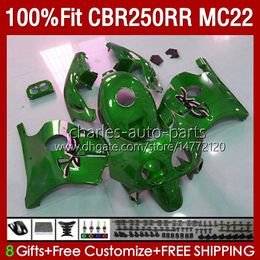 Injection For HONDA MC22 CBR 250RR 250 RR ALL Green CBR250 CC 90 91 92 93 94 95 96 97 98 99 131No.205 CBR250RR CBR 250CC 1990 1991 1992 1993 1996 1997 1998 1999 Fairings