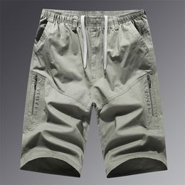 Mens Oversize 6XL Shorts Cargo Summer Casual Bigger Pocket Classic Cotton Brand Male Black Green Pants Trouers 220622