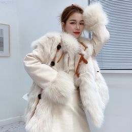 Winter New Hair Motorcycle Reversible Jacket Fashion Clothes Imitation Fur Leather Coat Two Sides Wear Coat Women Casual T220716