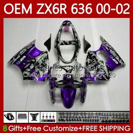 Injection Body For KAWASAKI NINJA ZX 6R 600 CC 6 R ZX-636 ZX636 ZX6R Camouflage 00 01 02 Bodywork 133No.97 ZX600 ZX 636 600CC ZX-6R 2000 2001 2002 ZX-600rple 00-02 OEM Fairings