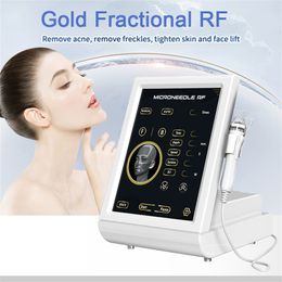 Fractional RF Microneedle Equipment Portable RF Microneedling Wrinkle Remover Skin Rejuvenation Device Gold Radio Frequency Micro Needle Cold Hammer Machine