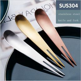 Flatware Sets Stainless Steel Spoon Fork Multifunctional Small Tool Salad Fruit Ball Digger ForkFlatware