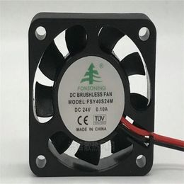 Wholesale: FSY40S24M 24V 0.10A 4CM 4010 two-wire silent cooling fan