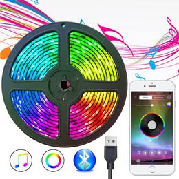 Strips LED Strip Lights Bluetooth Music Phone Control Dimmable Light LampLED StripsLED